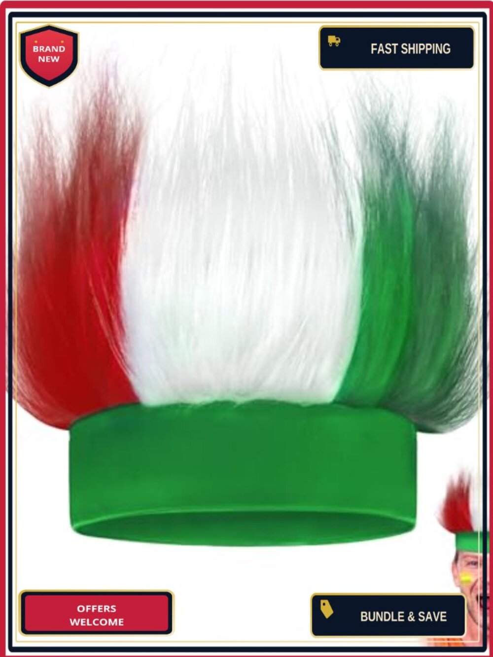 Hairy Headband Troll Wig Hat Costume Headwear One Size